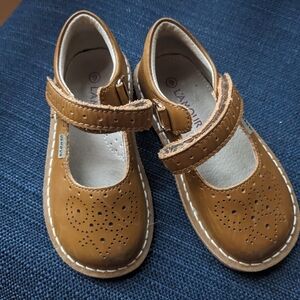 L'Amour Tan/Brown Mary Jane Toddler Girls Kids Leather Shoes